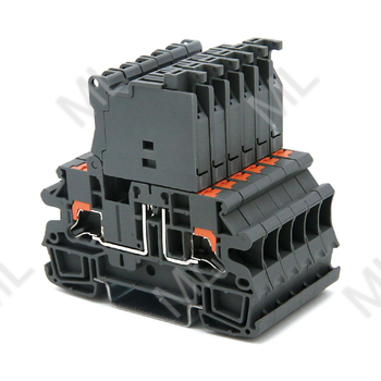 Клемма для предохранителя, зажим Push-in, 2 точки подключения, индикация 250В, 4 кв.мм, серая Арт. IPR-4-HESILED250 - Каталог электротехнического оборудования